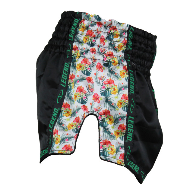 Legend Sports Kickboks broekje meisjes/dames flower power satijn PSW05FLS large