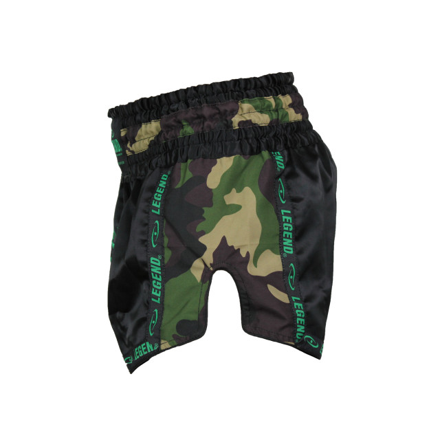 Legend Sports Kickboks broekje kids/volwassenen camo army satijn PSW05CAS large