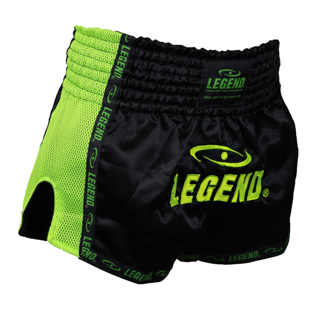 Legend Sports Kickboks broekje kids/volwassenen neon groen mesh PSW05NGS large