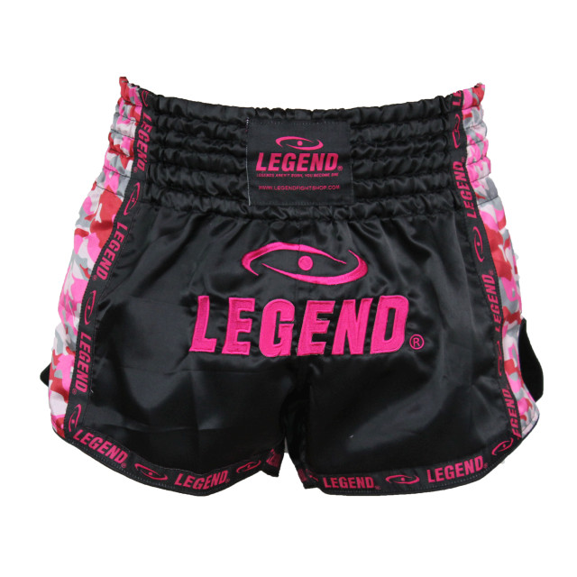 Legend Sports Kickboks broekje meisjes/dames camo roze satijn PSW05CPXL large