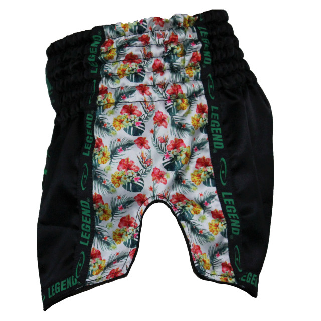 Legend Sports Kickboks broekje meisjes/dames flower power satijn PSW05FLS large