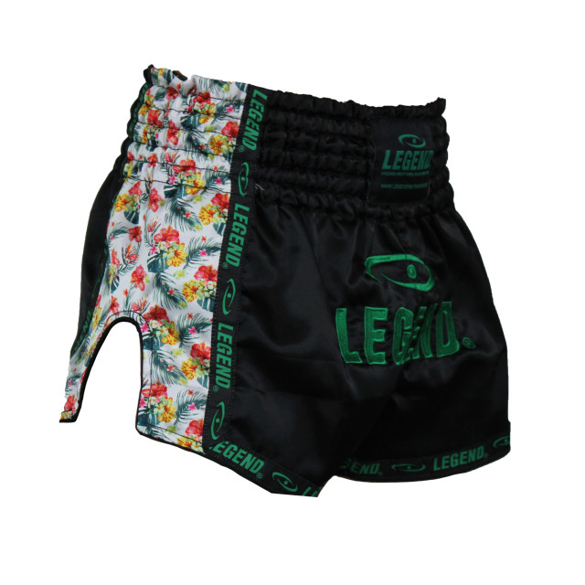 Legend Sports Kickboks broekje meisjes/dames flower power satijn PSW05FLS large