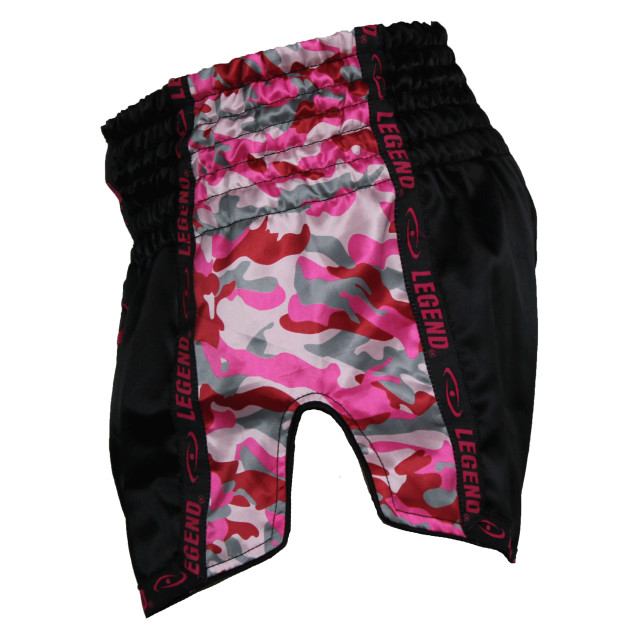 Legend Sports Kickboks broekje meisjes/dames camo roze satijn PSW05CPXL large