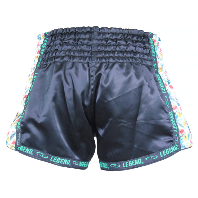 Legend Sports Kickboks broekje meisjes/dames flower power satijn PSW05FLS large