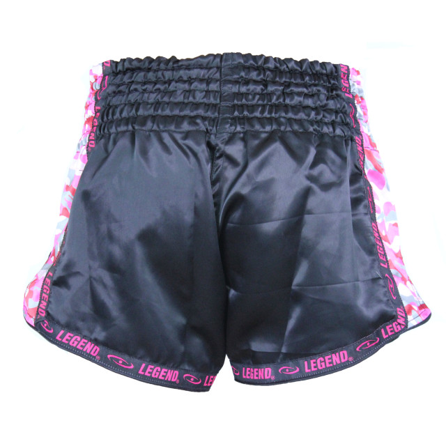 Legend Sports Kickboks broekje meisjes/dames camo roze satijn PSW05CPS large