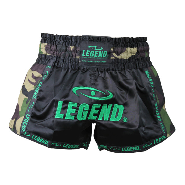 Legend Sports Kickboks broekje kids/volwassenen camo army satijn PSW05CAS large