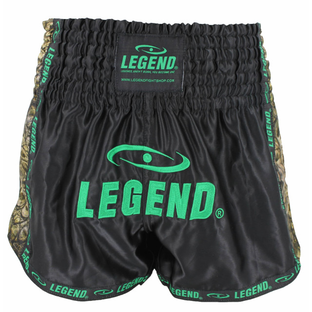 Legend Sports Kickboks broekje kids/volwassenen killer crock groen satijn PSW05CRL large