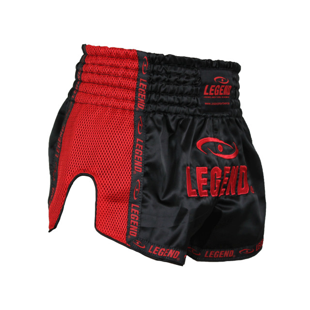 Legend Sports Kickboks broekje kind/volwassene rood mesh PSW05RDMESHS large