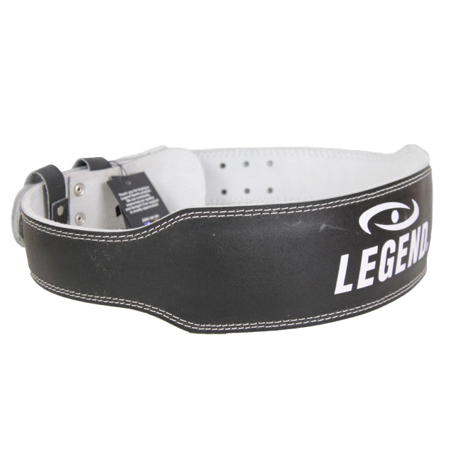 Legend Sports Fitness riem heren/dames zwart leer BELTBLACKLEDXS large