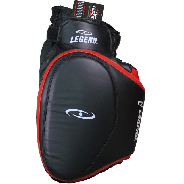 Legend Sports Leg protector zwart/rood pu PLEG01ZRONE large