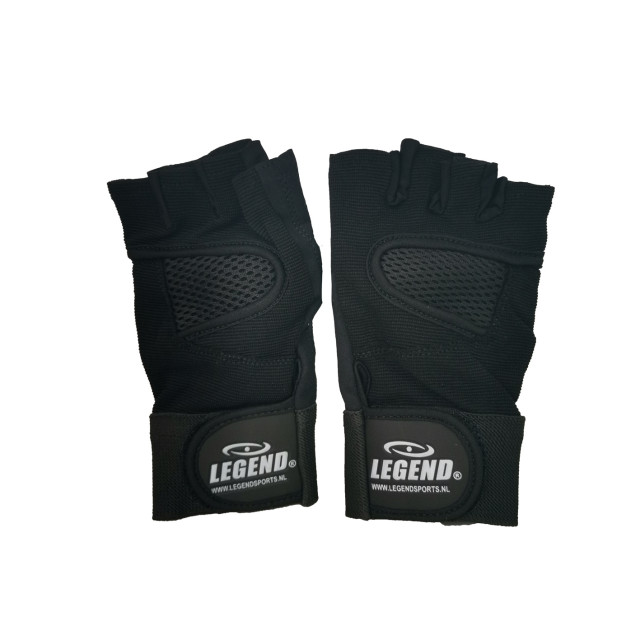 Legend Sports Fitness handschoenen heren/dames mesh FITGLOVMESHZWM large