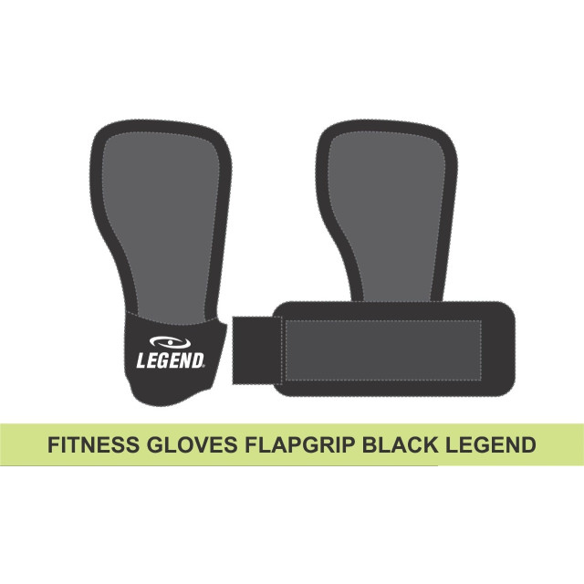 Legend Sports Fitness handschoenen flapgrip heren/dames katoen FITGLOVGRIPRIS large