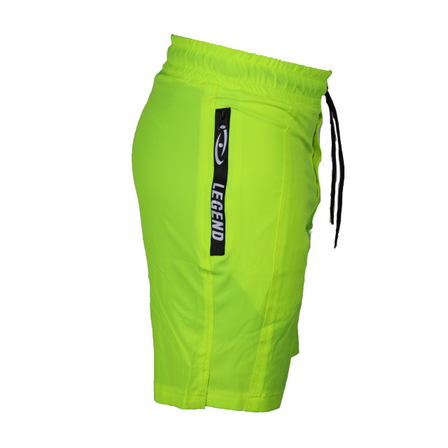 Legend Sports Short met rits vakken kids/volwassenen neon polyester CASSHNGREENXS large