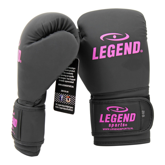 Legend Sports Legendclima bokshandschoenen dames mat zwart-roze pu TBG02MZWROZ10 large