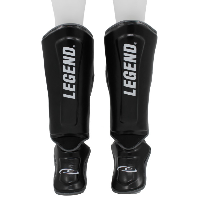 Legend Sports Kickboks scheenbeschermers protect plus heren/dames zwart- pu TSG05ZWGRXS large