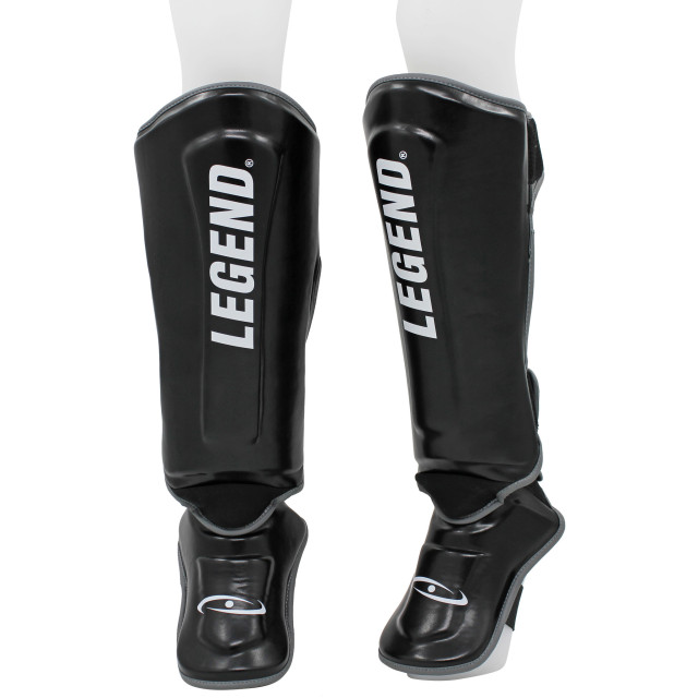 Legend Sports Kickboks scheenbeschermers protect plus heren/dames zwart- pu TSG05ZWGRXS large