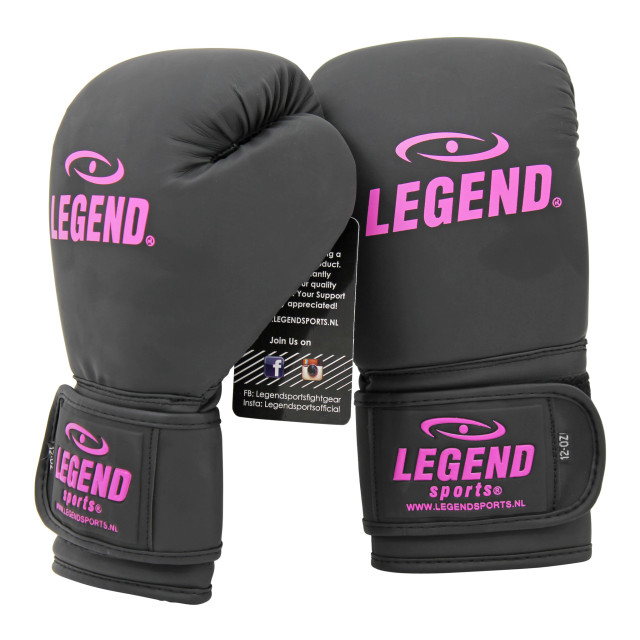 Legend Sports Legendclima bokshandschoenen dames mat zwart-roze pu TBG02MZWROZ10 large