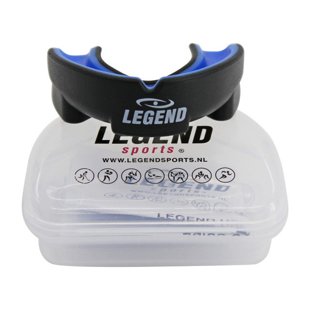 Legend Sports Anti shock gebitsbeschermer heren/dames zwart-blauw PMG01ZWBL large