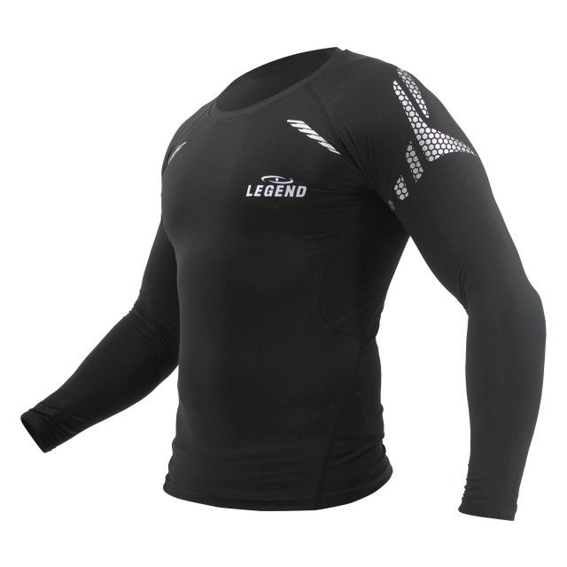 Legend Sports Multi sport shirt met reflect print black Y4110001BLACKS large