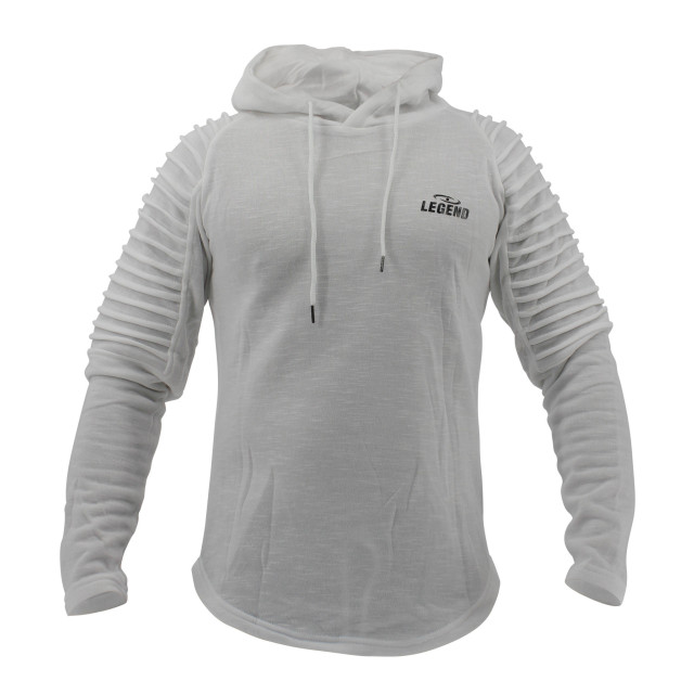 Legend Sports Hoodie rib sleeve white Y4810004WHITEM large