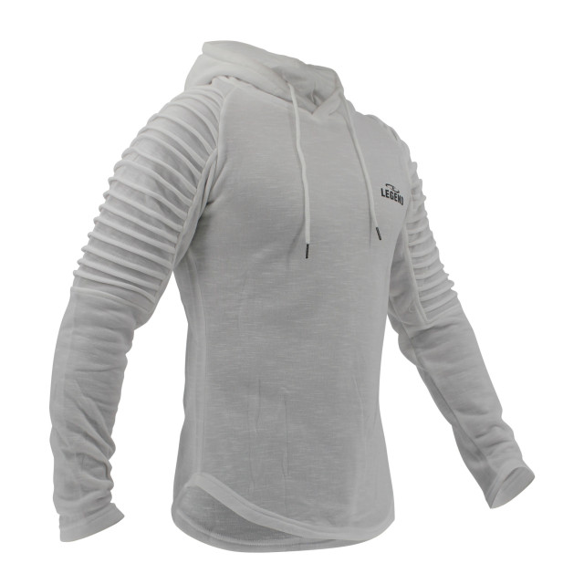 Legend Sports Hoodie rib sleeve white Y4810004WHITEM large