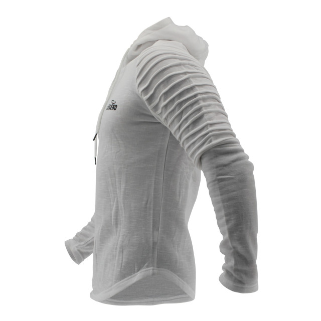 Legend Sports Hoodie rib sleeve white Y4810004WHITEM large