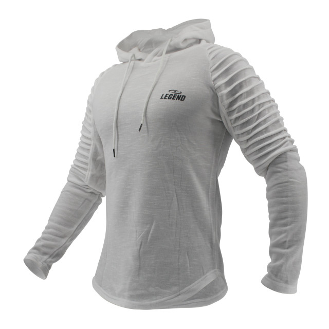 Legend Sports Hoodie rib sleeve white Y4810004WHITEM large