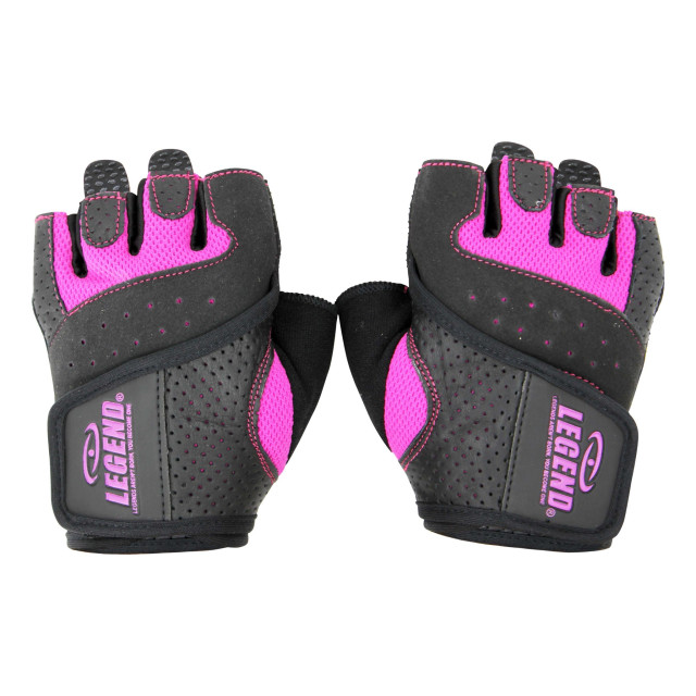 Legend Sports Dames fitness handschoenen leder special edition pink FitnessGL01PINKS large