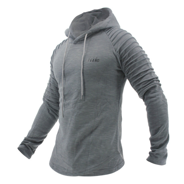 Legend Sports Hoodie rib sleeve grey Y4810004GREYM large