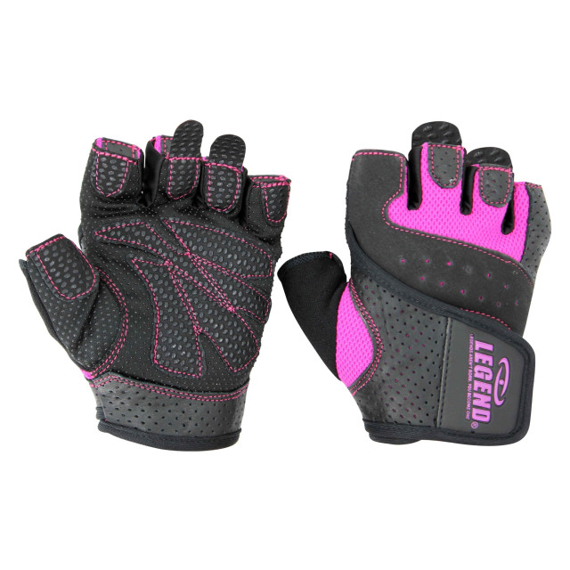 Legend Sports Dames fitness handschoenen leder special edition pink FitnessGL01PINKS large