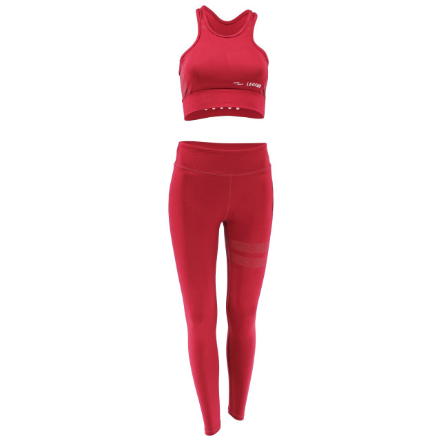 Legend Sports Sportlegging red with white Y4730009REDLEGGINGS large