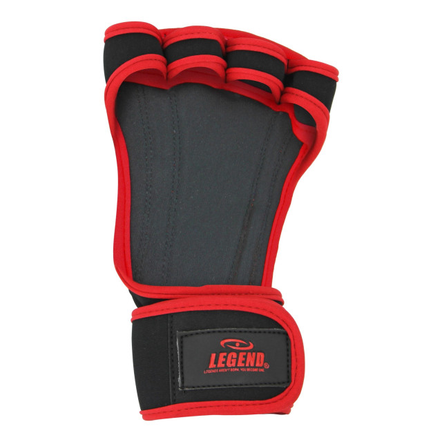 Legend Sports Crossfit & fitness handschoenen heren/dames zwart-rood Crossfit01M large