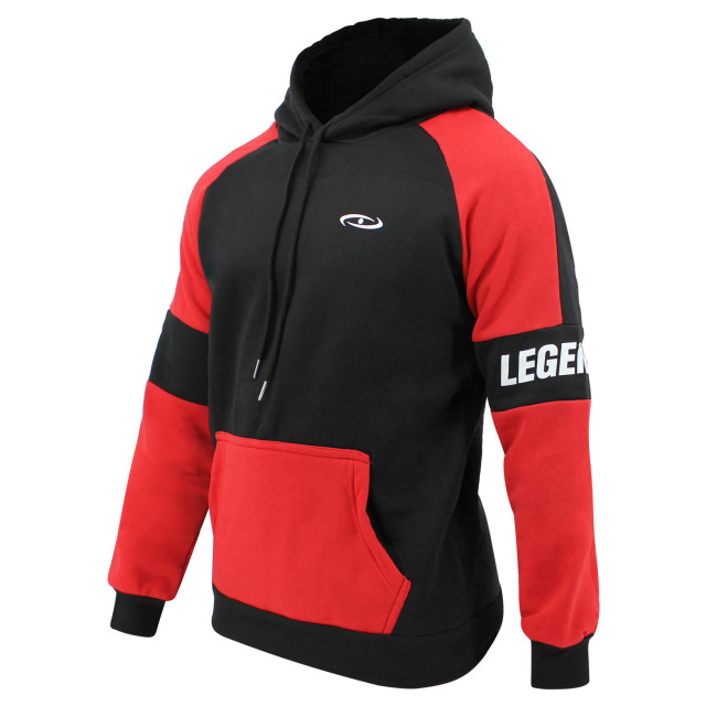 Legend Sports Hoodie dames/heren zwart rood fleece Y4830086ZRTXXL large