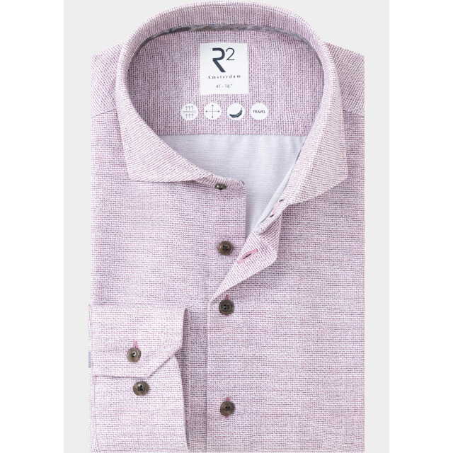 R2 Amsterdam Overhemd extra lange mouw knitted polyester sorona shir 134.wsp.xls.013/084 211418 large