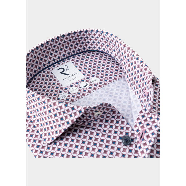 R2 Amsterdam Overhemd heren printed single technical knit 134.wsp.008/084 211356 large