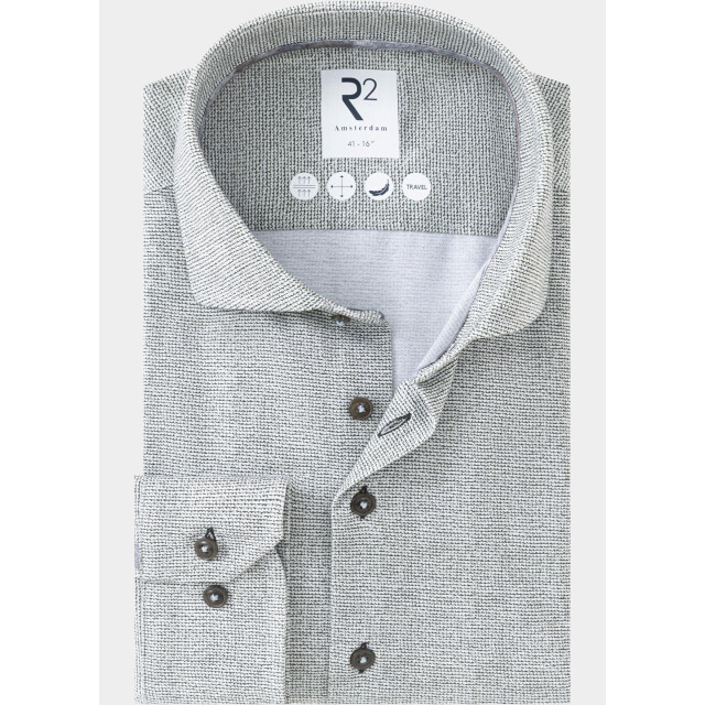 R2 Amsterdam Overhemd heren knitted polyester sorona shir 134.wsp.013/070 211363 large