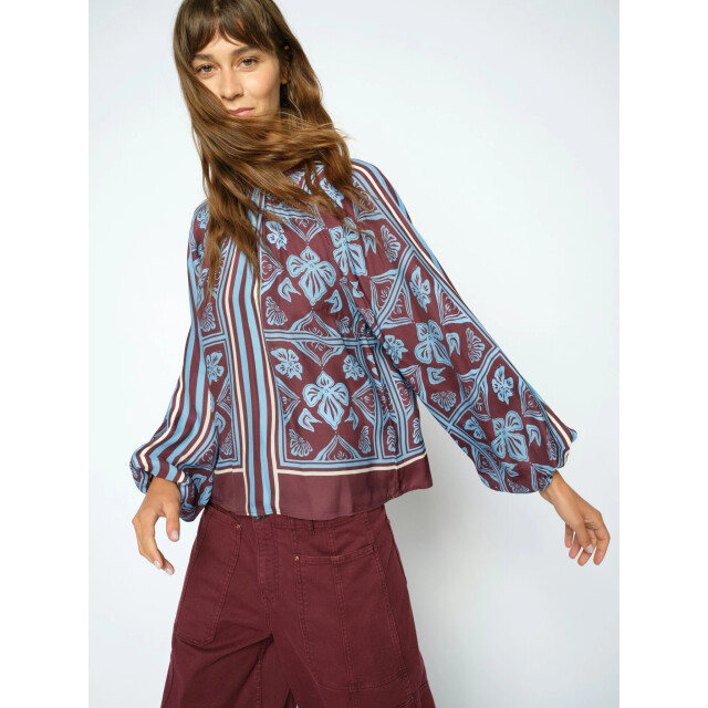 Mos Mosh 181040 278 mosmosh mmmilkey linocut blouse port royale 181040 278 large
