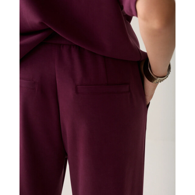 Summum 4s3019-30606 335 wide leg pant soft scuba dark burgundy 4s3019-30606 335 large