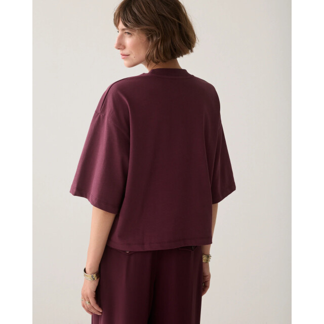 Summum 3s5332-30799 335 tee heavy jersey dark burgundy 3s5332-30799 335 large