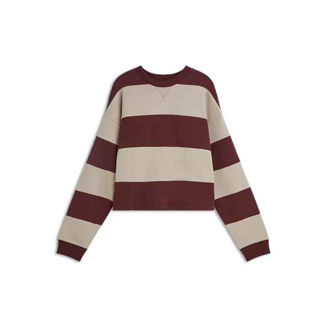 Summum 3s5336-30805 335 big stripe boxy sweatshirt dark burgundy 3s5336-30805 335 large