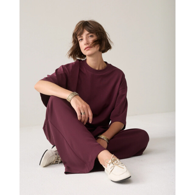 Summum 3s5332-30799 335 tee heavy jersey dark burgundy 3s5332-30799 335 large