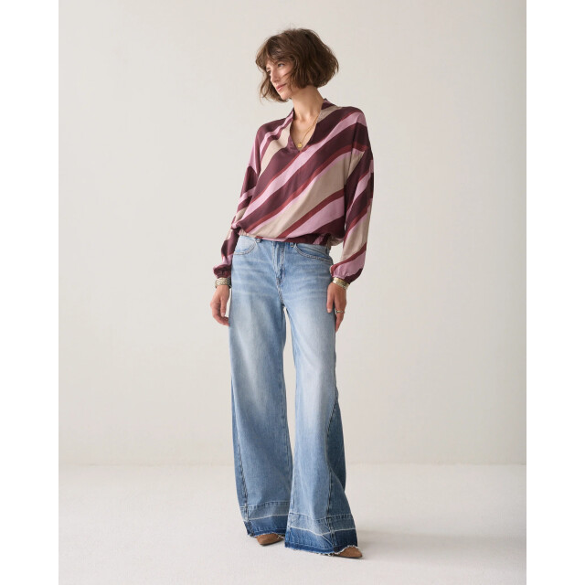 Summum 2s3560-12488 120 top v neck stripe printed multicolour 2s3560-12488 120 large
