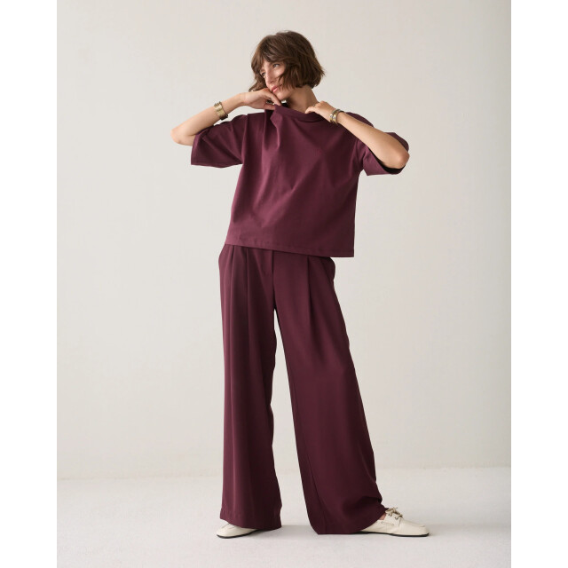 Summum 3s5332-30799 335 tee heavy jersey dark burgundy 3s5332-30799 335 large