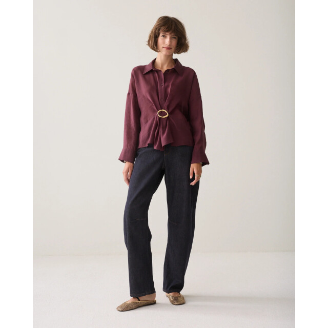 Summum 2s3524-12492 335 blouse lyocell blend dark burgundy 2s3524-12492 335 large