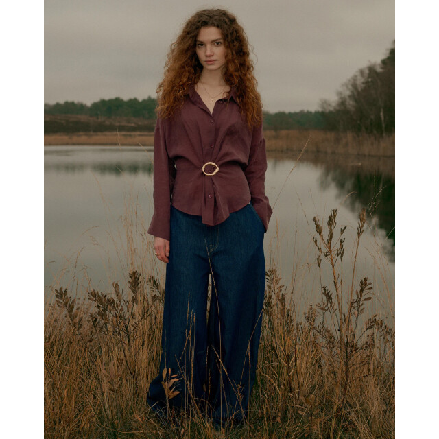 Summum 2s3524-12492 335 blouse lyocell blend dark burgundy 2s3524-12492 335 large