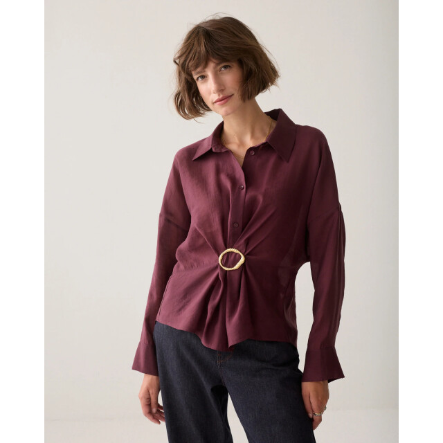 Summum 2s3524-12492 335 blouse lyocell blend dark burgundy 2s3524-12492 335 large