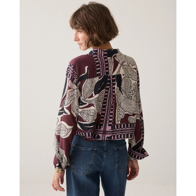 Summum 2s3561-12487 120 blouse scarf print multicolour 2s3561-12487 120 large