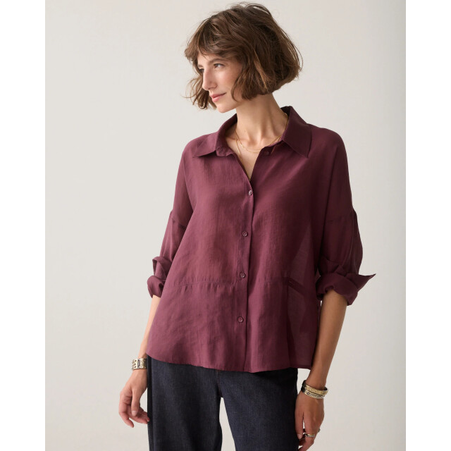 Summum 2s3524-12492 335 blouse lyocell blend dark burgundy 2s3524-12492 335 large