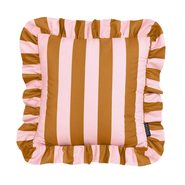 NOVÉE Ruffles stripe /roze kussenhoes | 45x45 cm | katoen/polyester 3683061 large