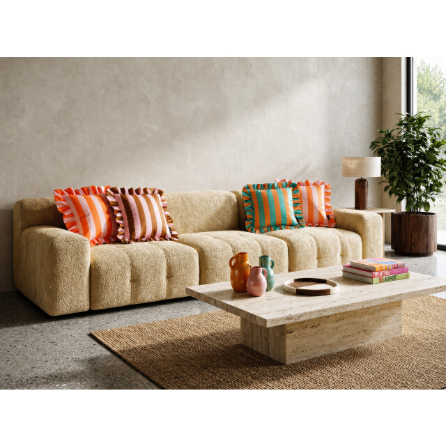 NOVÉE Ruffles stripe /geel kussenhoes | 45x45 cm | katoen/polyester 3683060 large